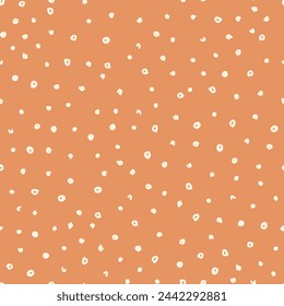 Hand Drawn Dots Texture Vector Seamless Pattern