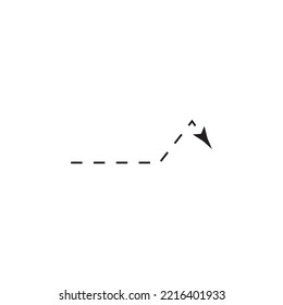 Ilustración de conjunto de flecha de puntos dibujada a mano ilustración vectorial aislada en fondo blanco