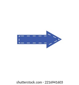 Hand drawn dotted arrow set vector illustration isolated