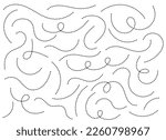 Hand drawn dotted line vector set