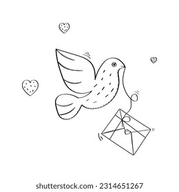 Diseño De Vector De Icono De Doble Y Sobre Dibujado A Mano.