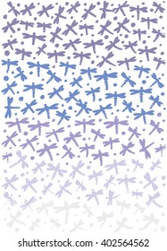 hand drawn dragonfly. Vector Illustration