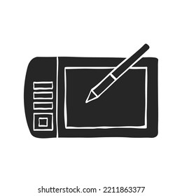 Hand drawn Drawing tablet vector illustration