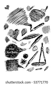 hand drawn drawing tools
