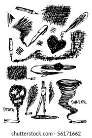 hand drawn drawing tools