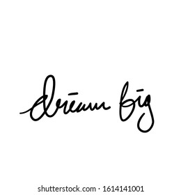 Hand Drawn Dream Brush Calligraphy Style Stock Vector (Royalty Free ...