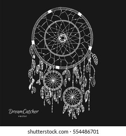 Hand drawn dream catcher