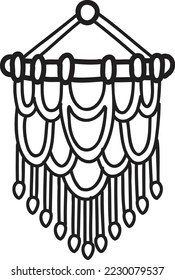 Hand Drawn dream catcher amulet illustration isolated on background
