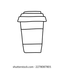 Hand Drawn drinking Cup Line Icon