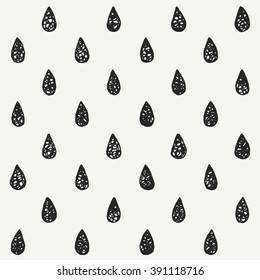 hand drawn drops pattern design. vector illustration