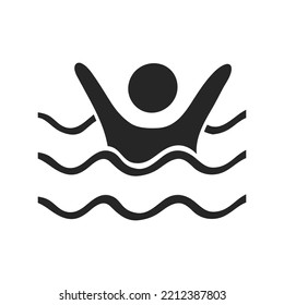 Hand drawn Drowned man vector illustration