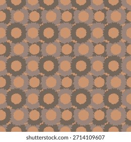 Hand drawn dry brush circle with seamless pattern, Suit for package design, wallpaper, fashion print, Housing wallpaper, arty-crafty. 
