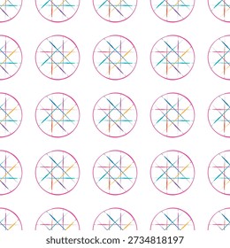 Hand drawn dry brush circle with seamless pattern, Suit for package design, wallpaper, fashion print, Housing wallpaper, arty-crafty. 