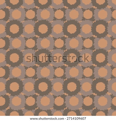 Hand drawn dry brush circle with seamless pattern, Suit for package design, wallpaper, fashion print, Housing wallpaper, arty-crafty. 