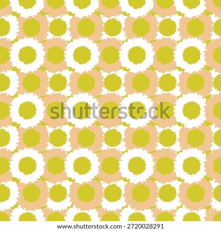 Hand drawn dry brush circle with seamless pattern, Suit for package design, wallpaper, fashion print, Housing wallpaper, arty-crafty. 