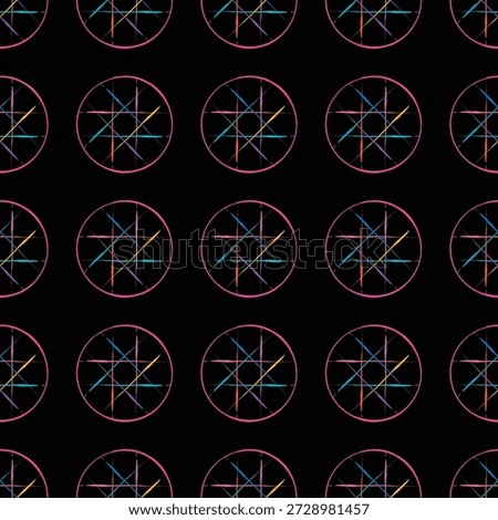 Hand drawn dry brush circle with seamless pattern, Suit for package design, wallpaper, fashion print, Housing wallpaper, arty-crafty. 