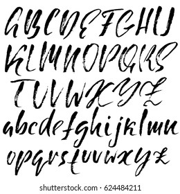 Hand Drawn Cyrillic Typeface On White Stock Vector (Royalty Free ...