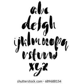 Hand Drawn Alphabet Ink Hand Lettering Stock Vector (Royalty Free ...