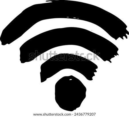 Hand Drawn Dry Brush WiFi Icon
