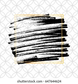 Hand drawn dry ink background. Vector