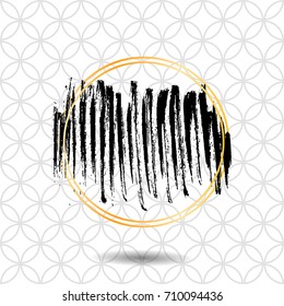 Hand drawn dry ink background. Vector
