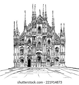 Hand drawn Duomo
