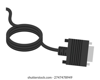 Hand Drawn DVI Cable Connector