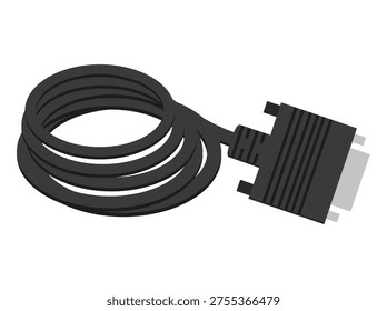 Hand Drawn DVI Cable Connector