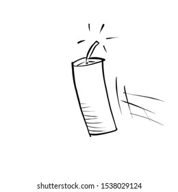 hand drawn dynamite or firecracker
