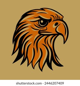 Hand drawn eagle design template