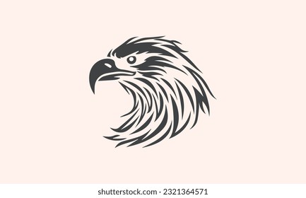 Hand drawn eagle head logo Icon