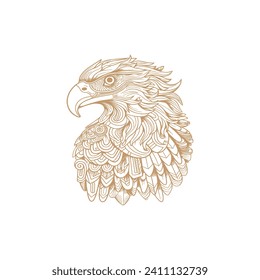 Hand drawn eagle head logo Icon