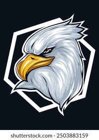 Hand drawn eagle head logo Icon