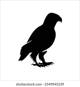 hand drawn eagle silhouette vector