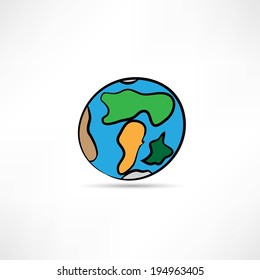 Hand drawn earth