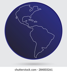 Hand drawn earth