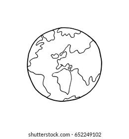 Hand drawn earth