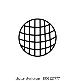 Hand drawn Earth Icon isolated on a white. Sketch. Vector illustration.