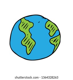 Hand drawn earth vector