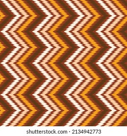 Hand Drawn Earthy Tones Tribal Lightning Vector Seamless Pattern. Navajo Graphic Print. Aztec Geometric Background. Ethnic Boho Stripes Design perfect for Textiles, Fabric