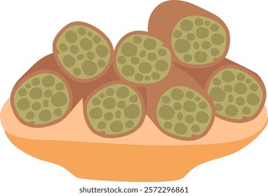 Hand Drawn East Market Sweets Vector Illustration