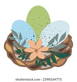 Hand drawn of Easter card, vector illustration art.