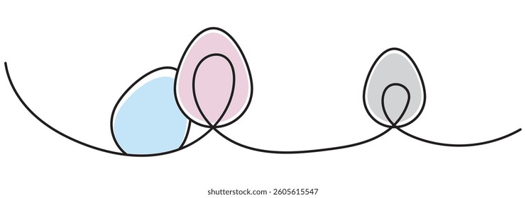 Hand drawn easter egg decoration cartoon doodle design eps 10 