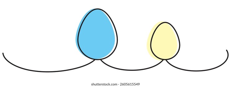 Hand drawn easter egg decoration cartoon doodle design eps 10 