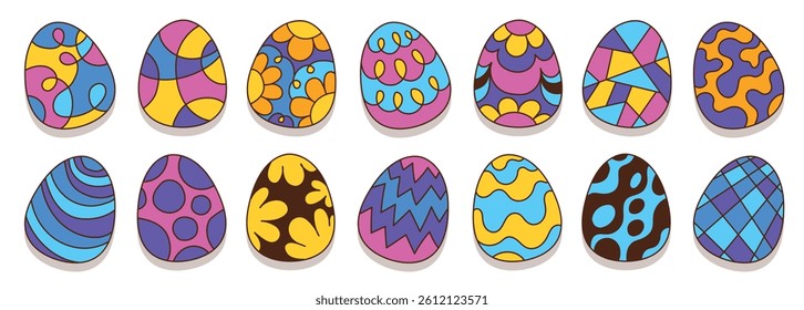 Hand drawn easter egg doodle vector illustration