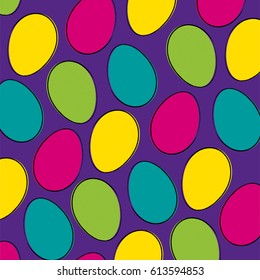 Hand drawn Easter egg pattern in vector format.