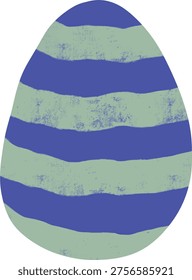 Hand Drawn Easter Elements Cute Green Purple Easter Egg