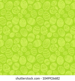 Hand drawn Easter seamless pattern. Vector illustration.