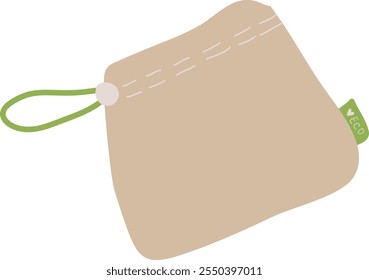 Ilustração De Vetor De Saco Ecológico Desenhado À Mão