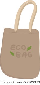 Ilustración vectorial de bolso de Eco dibujado a mano